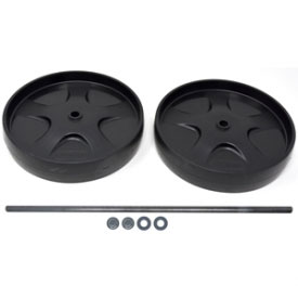w Wheels and axle for Rubbermaid Janitor Carts