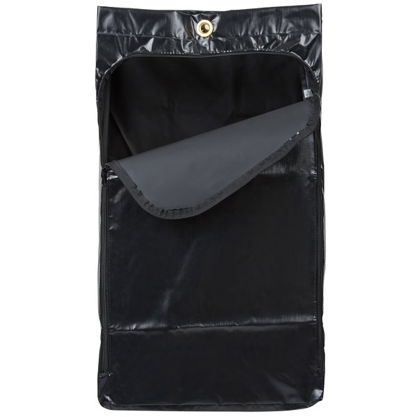 Black Vinyl Replacement Bag for Rubbermaid Traditional Janitor Cart