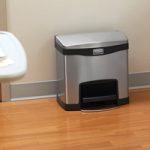 Stainless Steel with Black trim, front pedal bin 15L/4G